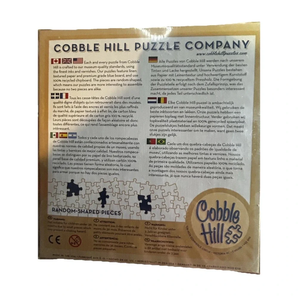 Cobble Hill Christmas Campers Puzzle 1000 Pieces Made in USA New Sealed